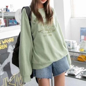 NWT SHEIN graphic and letter dropped sweater